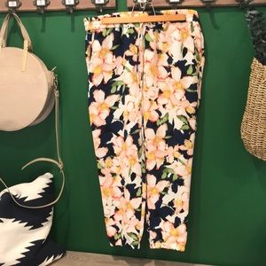 J Crew floral print joggers